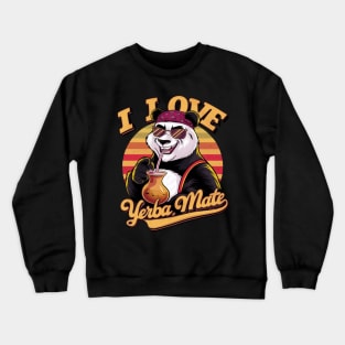 I Love Yerba Mate, Panda Crewneck Sweatshirt